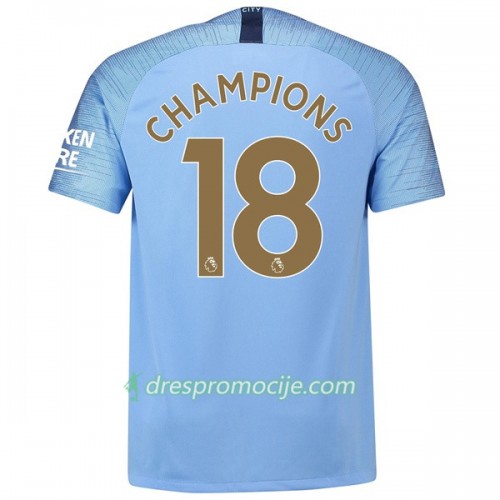 Manchester City Dres Champions 18 Domaći 2018/19 Kratkih Rukava Manchester City Dres Champions 18 Domaći 2018/19 Kratkih Rukava